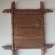 Vintage bamboo wood mirror