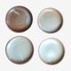 Lot of 4 deep plates made of vintage sandstone