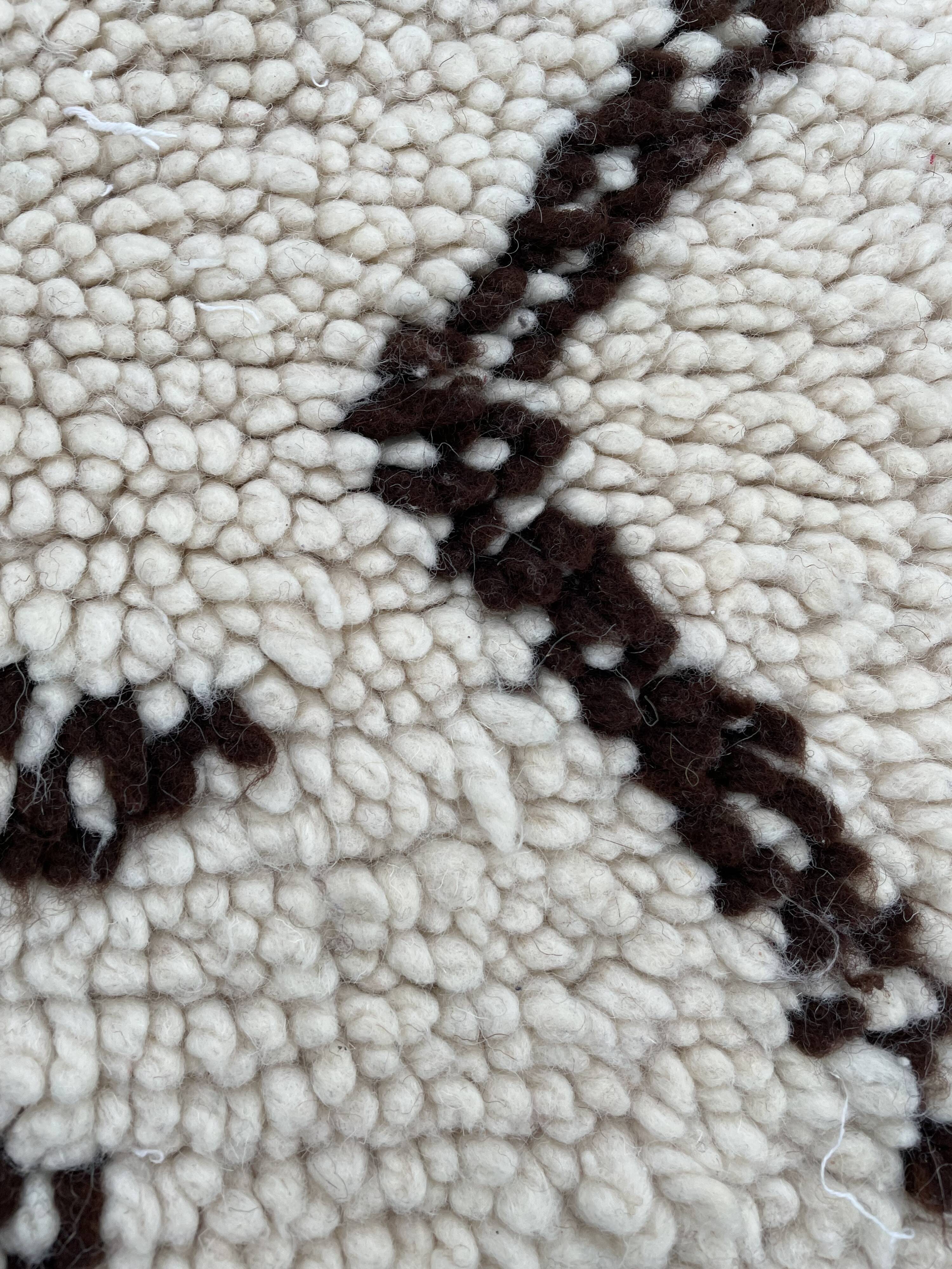 Rug berbere beni ouarain vintage wool 80x225 cm