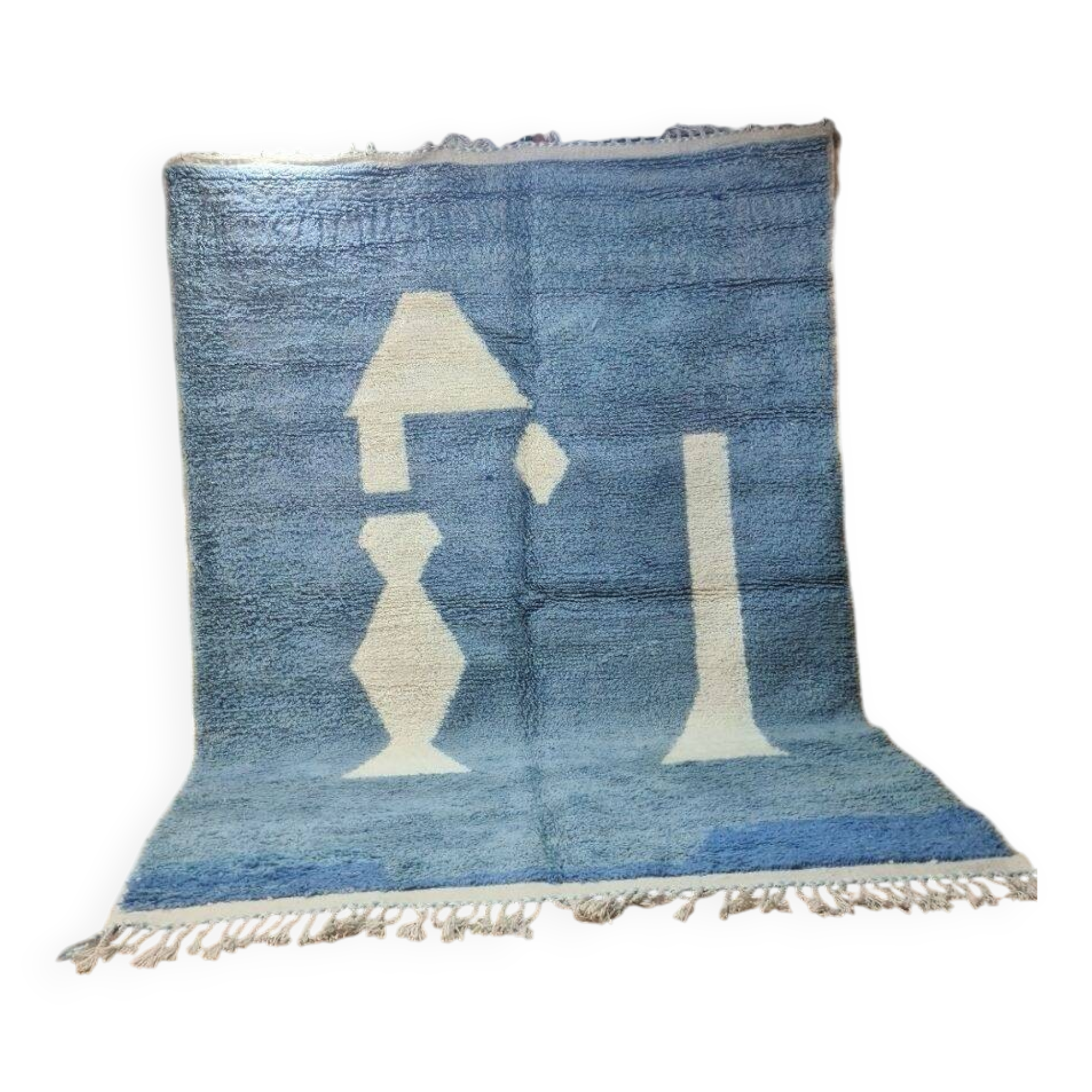 Tapis BeniOuaren Moderne Bleu 300x200 cm