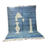 Tapis BeniOuaren Moderne Bleu 300x200 cm