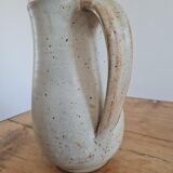 Glazed stoneware pitcher