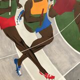 Lawrence jacob (1917-2000) olympische spiele münchen, 1972. original poster