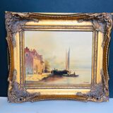 Oil on panel marine