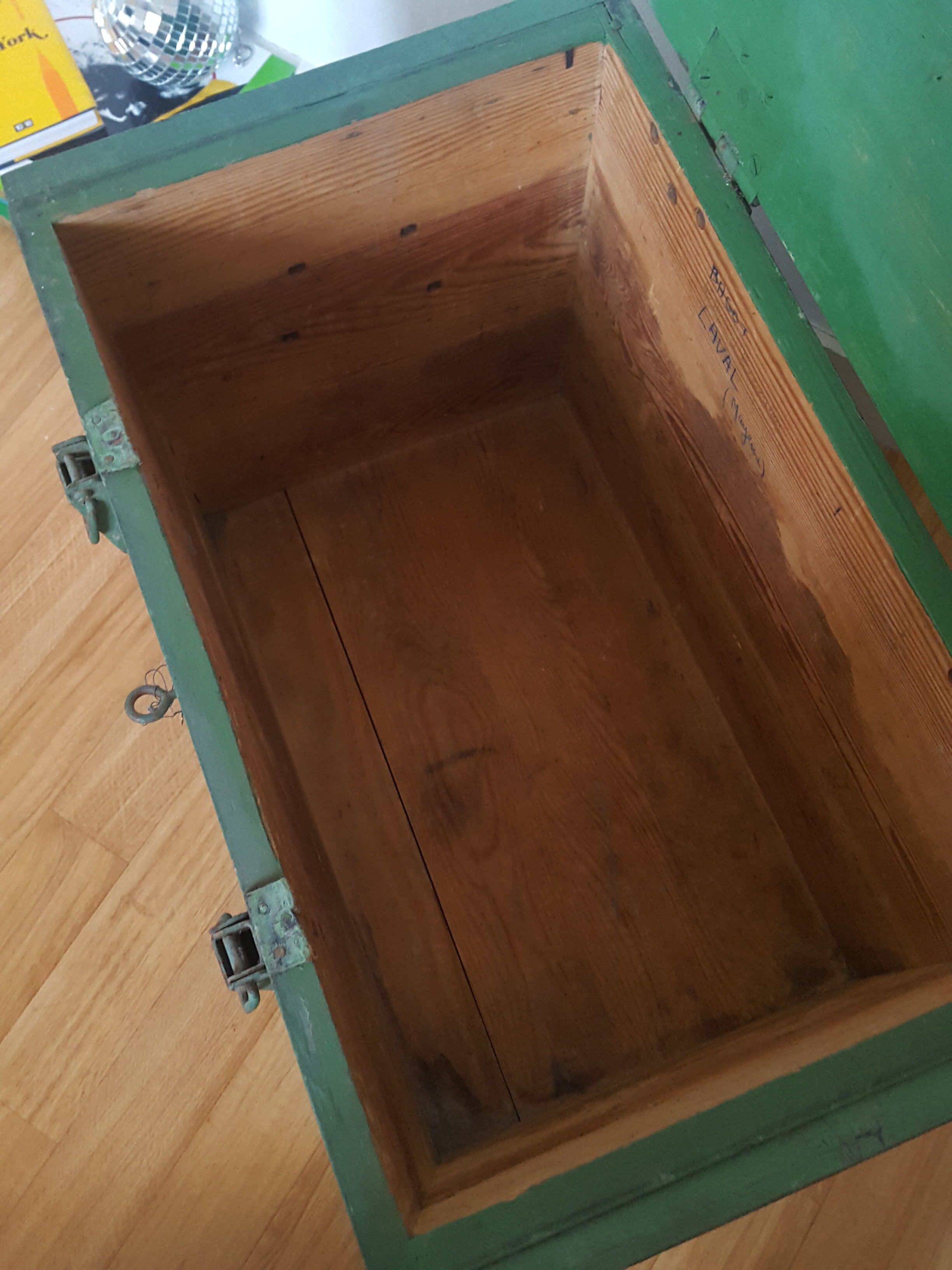 Green wooden box
