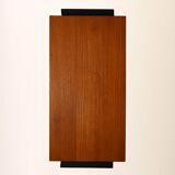 Table de chevet vintage scandinave en teck avec quatre tiroirs