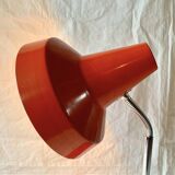 Vintage desk lamp in orange lacquered metal
