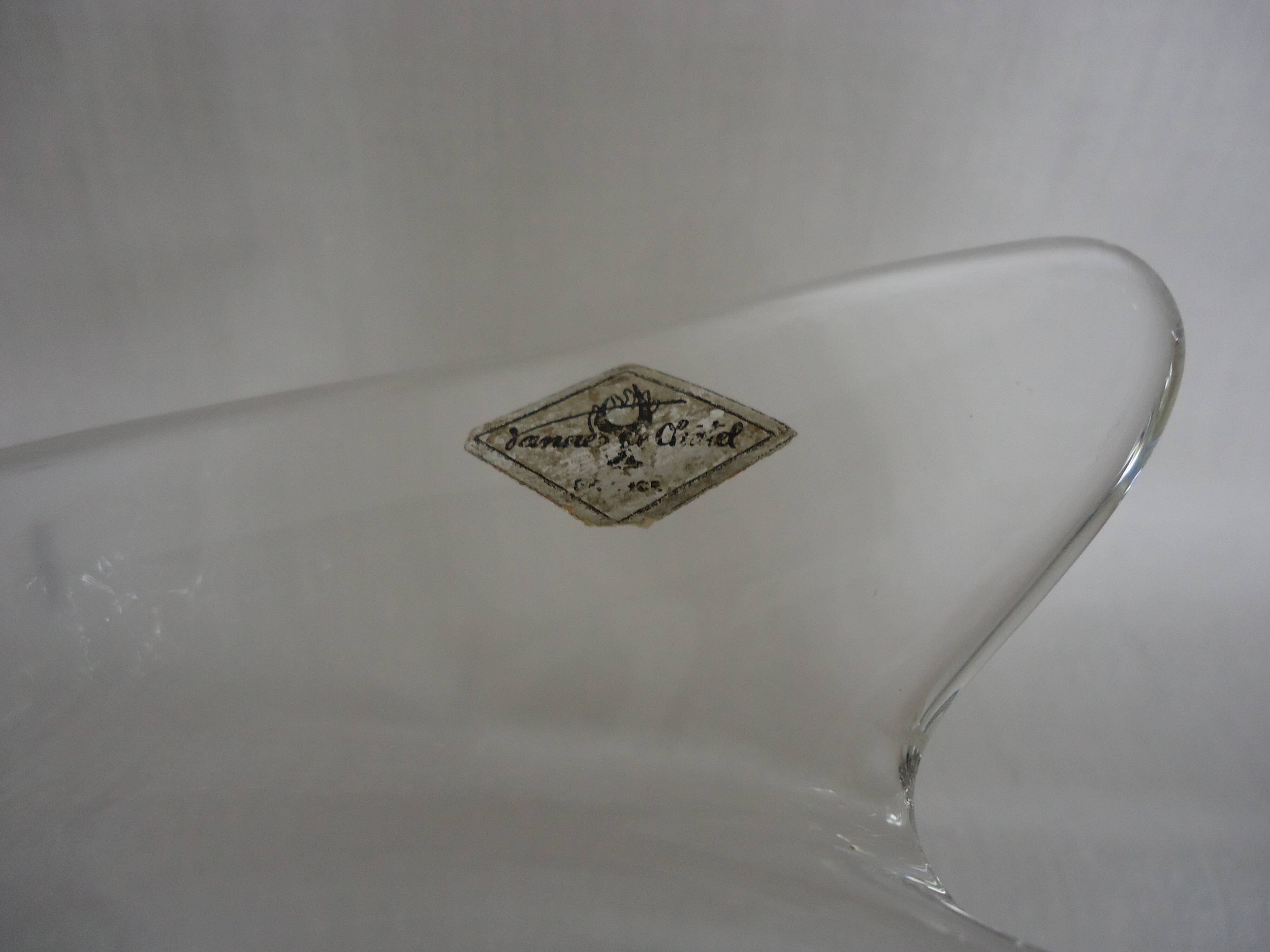 Coupe Vide-poche cristal de Vannes Le Châtel en forme de Cygne