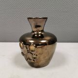 Ceramic vase with metal glaze from Frank ceramics Denmark 1970-80s.