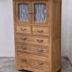 Buffet parisien vitré 1920 bois brut massif