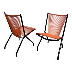 Paire Chaises pliantes - scoubidou