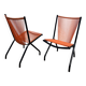 Paire Chaises pliantes scoubidou 1970's