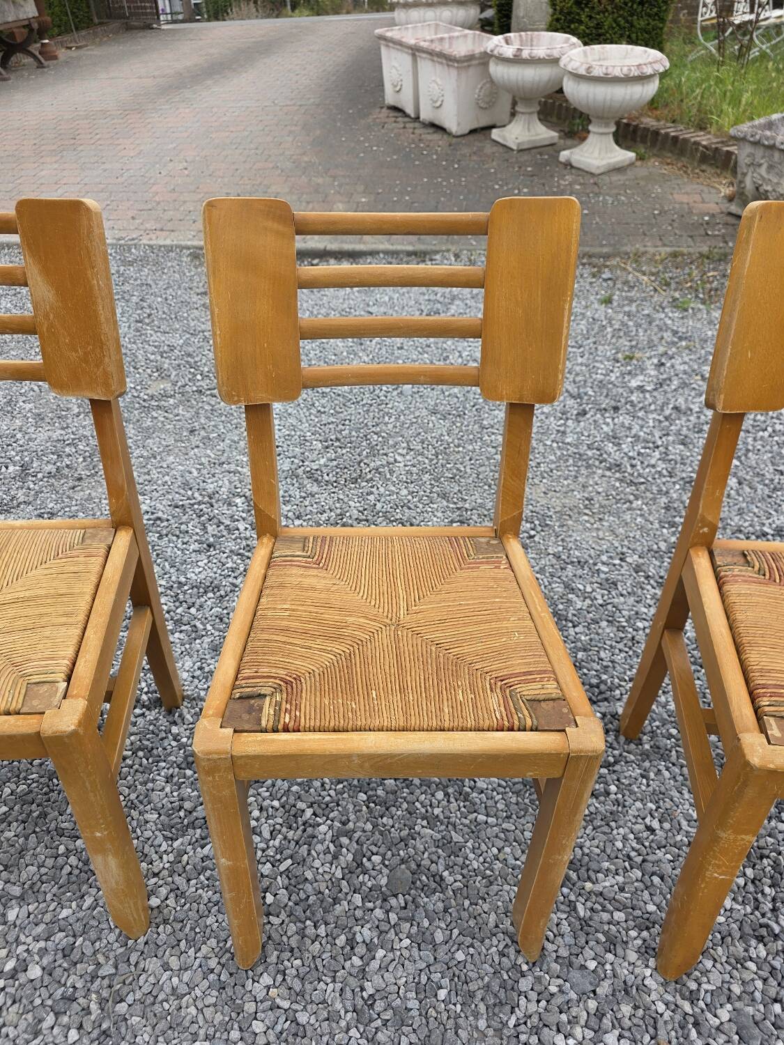 4 Vintage Chairs by Pierre Cruege, French design from the 60s