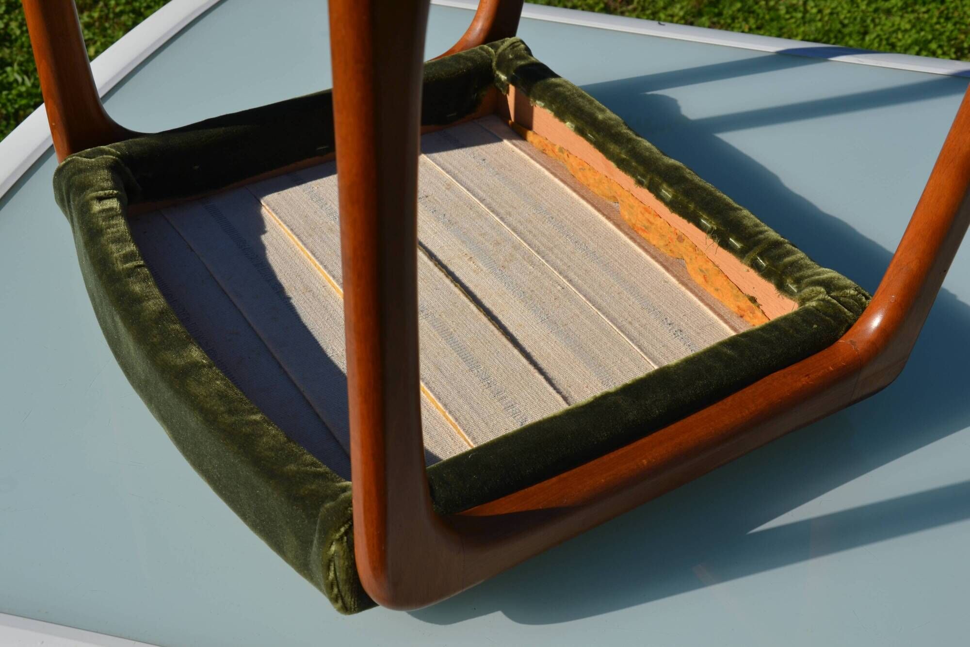 Scandinavian "sledge" chair in teak by Baumann