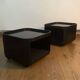Anna Castelli pair of black Componibili night tables