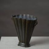 Just Andersen Art Deco Vase in Patinated Disco Metal, Denmark, 1930s, Model D20