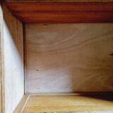 Oak and rattan chest bench 1960