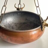 Cache-pot suspendu aux 3 buffles vintage