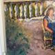 Ancient painting oil canvas pharaohs italy provence sun family