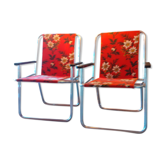 2 folding chairs 60s/70s