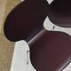 Set of 4 "ant" chairs, vintage, Diego model. Stackable, dark burgundy color.