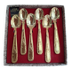 Coffret de 6 cuillères à café dorées à l’or fin