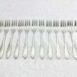 WMF – 12 fourchettes à gâteaux en métal argenté