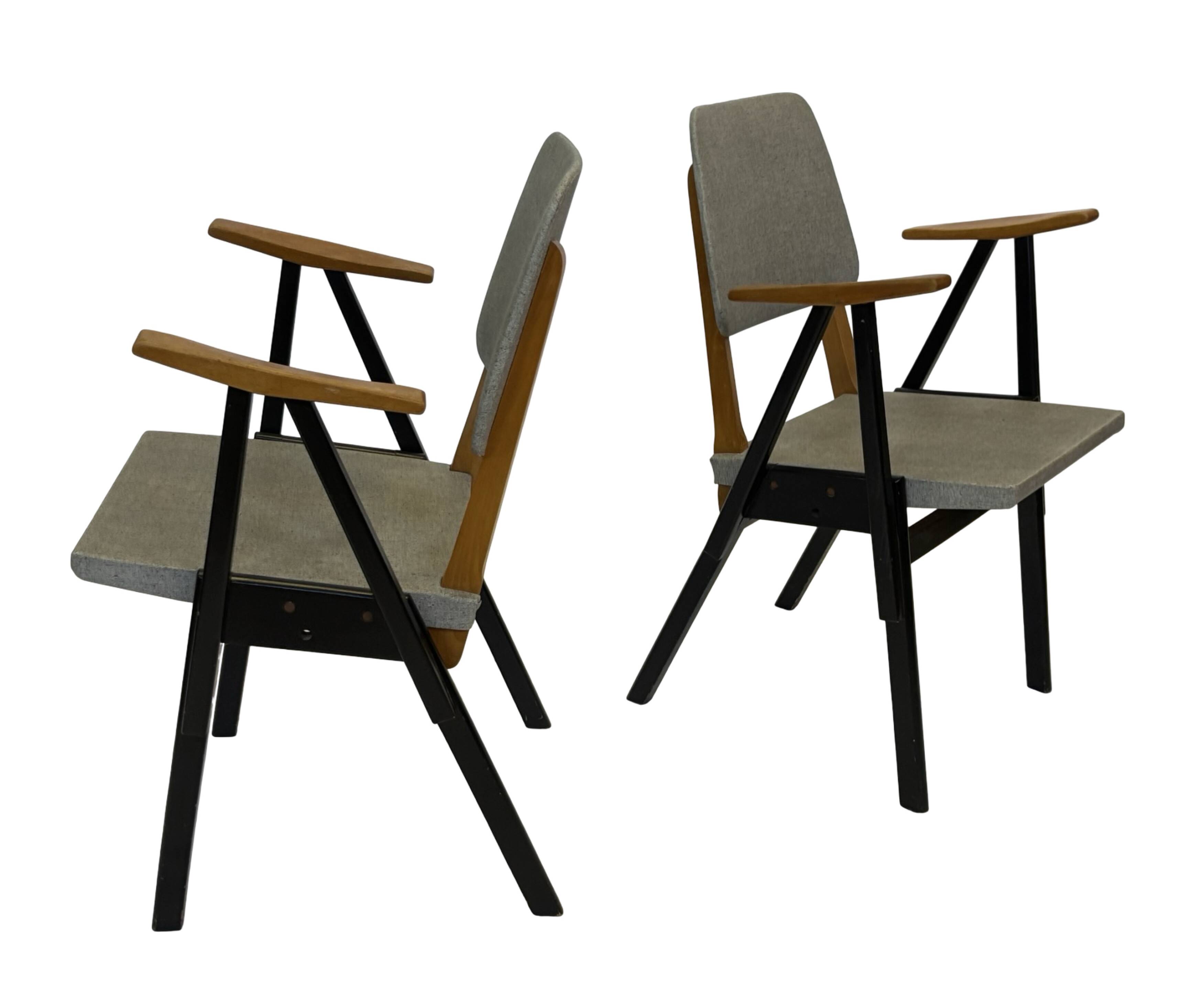 Vintage Palais De Tokyo armchair by Zwager Ermeloo, 1950's design