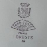 5 assiettes creuses anciennes modèle "Oreste" de Digoin Sarreguemines