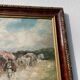 Painting of a Basque shepherd and his cows / antique oil painting