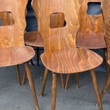 Set of 8 vintage Baumann bistro chairs from the 1970s