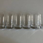 Set of 6 1970 Scandinavian crystal goblet glasses