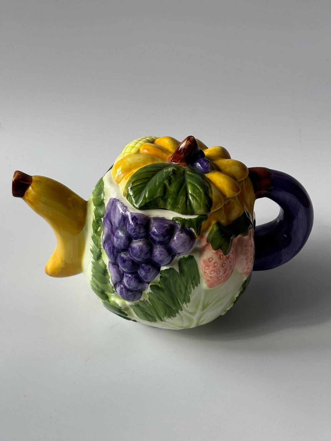 Vintage barbotine teapot