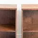 Pair of vintage 1950s corner side tables.