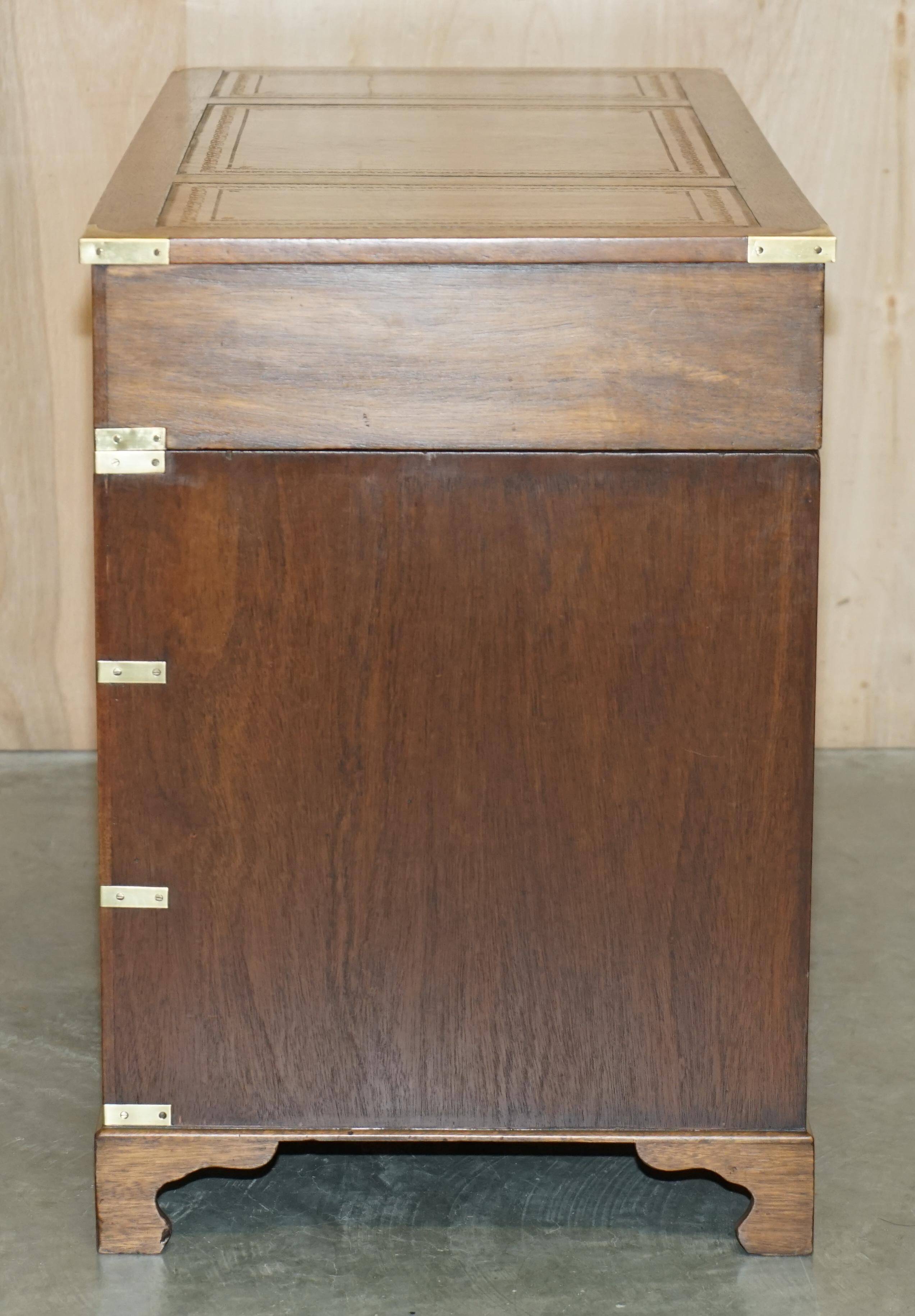 Restored leather military campaign desk Harrods Kennedy