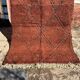 Traditional Beni Ourain Berber rug with brown patterns, 150/250 cm.