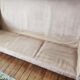 Vintage pink velvet bench sofa, 1960
