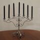 7-candle Christmas candlestick in silver painted steel Sweden