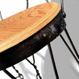 Set of 4 vintage wrought iron chairs from the 1940s.