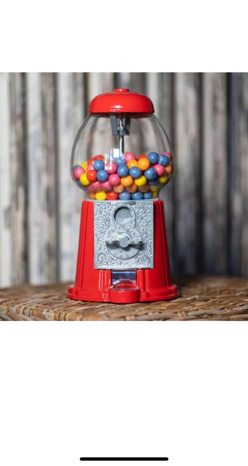 Distributeur de bonbons en métal et verre