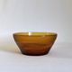 Amber glass salad bowl Duralex France vintage