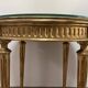 Round table gilded wood louis xvi style under glass