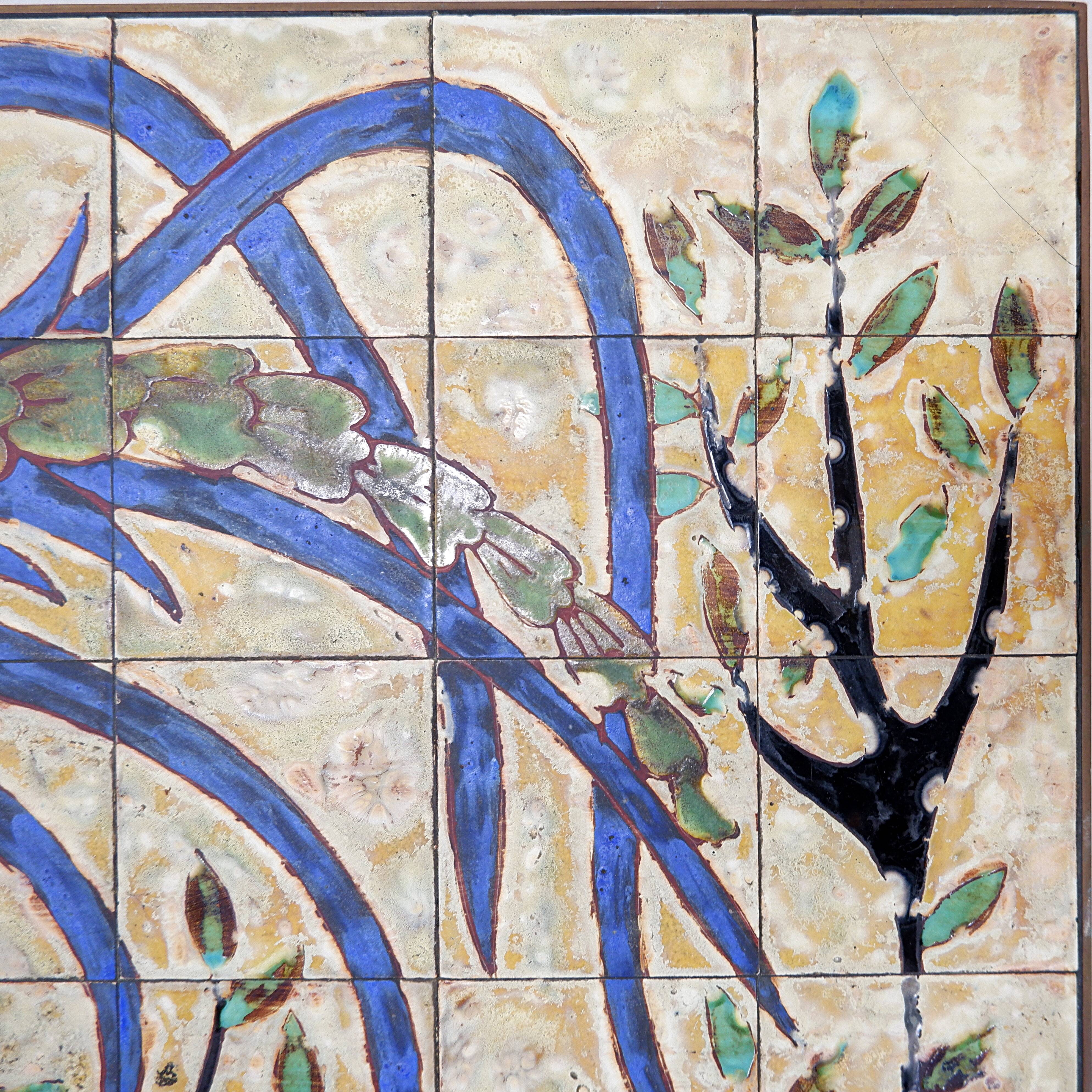 Coffee table with ceramics by Charles Emile Pinson, circa 1958.