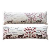 Set of 2 embroidered decorative cushion covers 45x138 cm