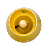 Vintage 1990s SCE Table Lamp - Vibrant Yellow Glass Mushroom Design