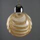 Vintage ceiling light in chrome metal and glass, design, Italy, 1960s