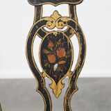 Antique French Napoleon III Chair Inlaid with Mother-of-Pearl