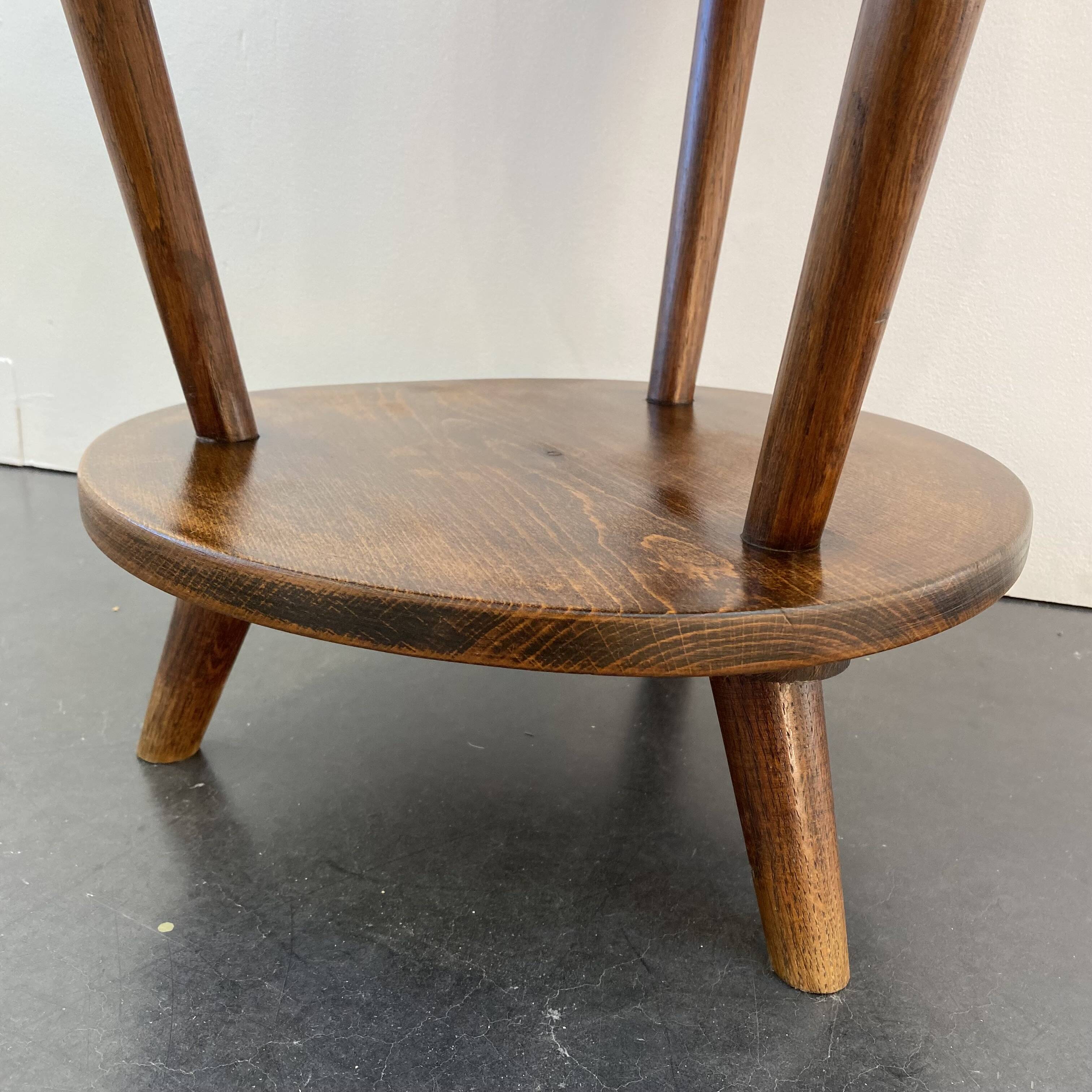 Art deco tripod pedestal table