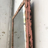Pink patinated mirror 19th 54x70cm