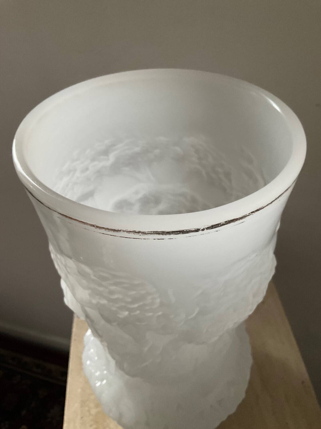 Large Art Deco opaline vase